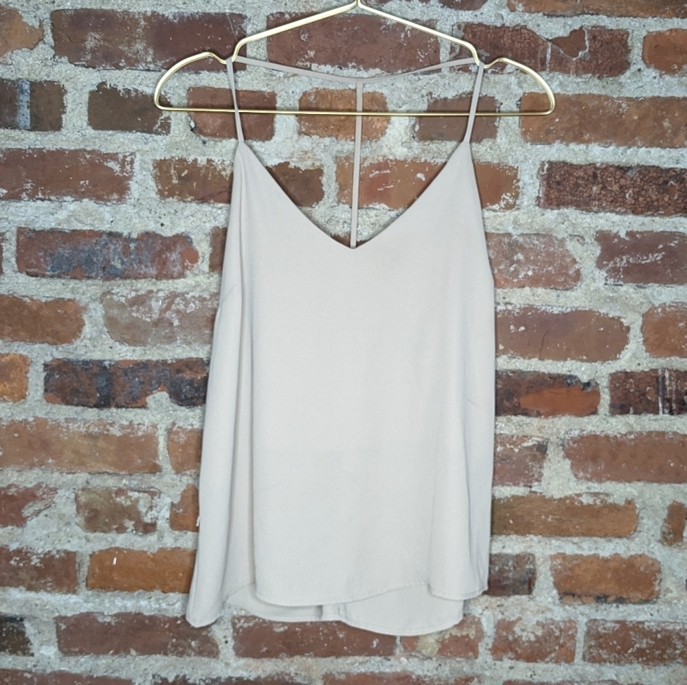 Forever 21 Small Cream Flowy Tank‎ Top Blouse